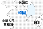 韓国の地図